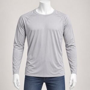 Solbari Sun Protection Shirt Mens Small Light Blue UPF50+ Long Sleeve Activewear